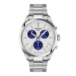 Load image into Gallery viewer, Tissot PR100 40mm T150.417.11.011.00 - bracciale e cassa acciaio - quadrante bianco e blu con cronografo e datario