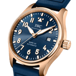 Load image into Gallery viewer, IWC Pilot’s Watch Mark XX Le Petit Prince IW328301 - cassa oro rosa 18kt - cinturino gomma blu - quadrante blu con datario