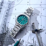 Load image into Gallery viewer, Philip Watch Caribe Urban R8253597130 - bracciale e cassa acciaio - quadrante verde con datario