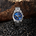 Load image into Gallery viewer, Sector 240 R3273640030 - cassa e bracciale acciaio - quadrante blu con cronografo e datario