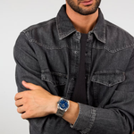 Load image into Gallery viewer, Sector C300 R3253301003 - bracciale e cassa acciaio - quadrante blu con datario
