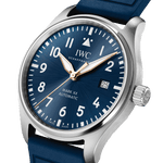 Load image into Gallery viewer, IWC Pilot’s Watch Mark XX Le Petit Prince IW328221 - cassa acciaio - cinturino gomma blu - quadrante blu con datario