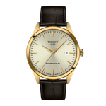 Load image into Gallery viewer, Tissot Classic Dream 40mm T158.407.36.261.00 - cinturino marrone - cassa oro giallo - quadrante avorio con datario
