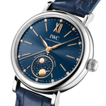 Load image into Gallery viewer, IWC Portofino Automatic Day & Night 34 Le Petit Prince IW459806 - cinturino blu pelle - cassa acciaio - quadrante blu con visualizzazione giorno e notte