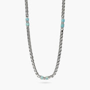 Kidult Collana in acciaio e diaspro azzurro 851106