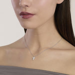 Load image into Gallery viewer, Mabina Girocollo con croce in diamanti lab-grown 553914