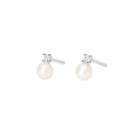 Load image into Gallery viewer, Mabina Orecchini con perle coltivate e diamanti lab-grown 563954