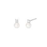 Load image into Gallery viewer, Mabina Orecchini con perle coltivate e diamanti lab-grown 563954