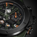 Load image into Gallery viewer, Hublot Big Bang Reloaded Dark Green Ceramic 421.GM.1149.NR.RLD - cassa ceramica verde scuro - cinturino gomma e tessuto verde scuro - quadrante scheletrato