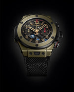 Load image into Gallery viewer, Hublot Big Bang Reloaded Magic Gold 421.MX.1133.NR.RLD - cassa oro 18kt lucidato - cinturino gomma e tessuto nero - quadrante scheletrato