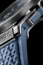Load image into Gallery viewer, Hublot Big Bang Original Titanium Coal Blue 431.NX.717B.RX - cassa titanio - cinturino gomma azzurro ghiaccio - quadrante azzurro ghiaccio con cronografo e datario