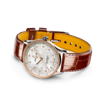 Load image into Gallery viewer, Cinturino in pelle di alligatore marrone con fibbia ad ardiglione in acciaio inox dell’orologio Breitling Navitimer 32