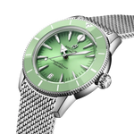 Load image into Gallery viewer, Cassa in acciaio inossidabile da 36 mm con lunetta unidirezionale, vetro zaffiro bombato antiriflesso su entrambi i lati del Breitling Superocean Heritage