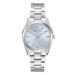 Load image into Gallery viewer, Bulova Surveyor Lady 96L346 con cassa rotonda acciaio inox e quadrante ice blue.