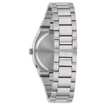 Load image into Gallery viewer, Dettaglio quadrante blu con indici a tacche e datario a ore 3.