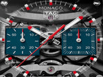 Load image into Gallery viewer, Tag Heuer Monaco Evergraph CEW5181.FT8123 - cassa titanio - cinturino caucciù blu - quadrante trasparente con cronografo