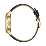 Load image into Gallery viewer, Citizen Day date AW0153-04A - cinturino pelle nero - cassa acciaio rifiniture dorate - quadrante champagne