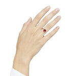 Load image into Gallery viewer, DoDo Anello Cuore Rubino Sintetico DAB1006-100AM-0009R - mano