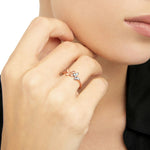 Load image into Gallery viewer, Anello Farfalla con Diamanti Bianchi