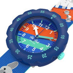 Load image into Gallery viewer, Vista laterale della cassa e fibbia azzurra/blu.