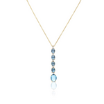 Load image into Gallery viewer, Collana "Dancing Azure" Pendente con Topazio London Blu