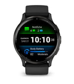 Load image into Gallery viewer, Display AMOLED da 1,4 pollici del Garmin Venu 3 con interfaccia touchscreen a colori e dati fitness in evidenza