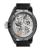 Load image into Gallery viewer, Dettaglio quadrante blu con complicazioni calendario perpetuo e fasi lunari.