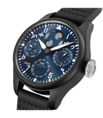 Load image into Gallery viewer, Cinturino in pelle di vitello nero con fibbia deployante in titanio.