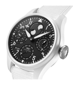 Load image into Gallery viewer, Cinturino in pelle di vitello marrone con fibbia deployante in titanio.