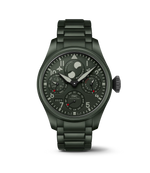 Load image into Gallery viewer, IWC Big Pilot’s Watch Perpetual Calendar TOP GUN Woodland IW503101 con cassa in ceramica verde militare da 46,5 mm e quadrante verde satinato.