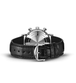 Load image into Gallery viewer, Cinturino in pelle di alligatore nera con fibbia ad ardiglione.