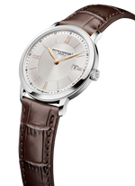 Load image into Gallery viewer, Baume & Mercier Classima 10882 - cassa acciaio - cinturino pelle marrone - quadrante argentato con datario