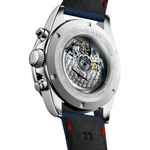 Load image into Gallery viewer, Cassa tonda in acciaio inossidabile da circa 40 mm con vetro zaffiro antigraffio e cinturino in pelle di vitello Novonappa marrone con fibbia ad ardiglione