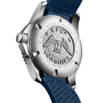Load image into Gallery viewer, Il Longines HydroConquest L3.781.4.96.9 è un orologio automatico sportivo, progettato per chi cerca affidabilità e performance nelle attività acquatiche. Presenta una cassa in acciaio inossidabile da 41 mm con lunetta in ceramica e quadrante blu a raggi di sole, impreziosito da numeri arabi e indici applicati con luminescenza Swiss Super-LumiNova®. Il cinturino in caucciù blu assicura comfort e robustezza, completato da una chiusura déployante a doppia sicurezza. Il movimento automatico calibro L888 garanti