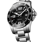 Load image into Gallery viewer, Bracciale in acciaio inox con chiusura déployante a doppia sicurezza dell'orologio Longines HydroConquest quarzo