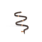 MANO|J Bracciale con cubi in titanio e oro rosso MINBRT3RGCUP