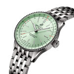 Load image into Gallery viewer, Profilo laterale della cassa rotonda in acciaio inox lucido con vetro zaffiro bombato antiriflesso.