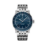 Load image into Gallery viewer, Quadrante nero del Breitling Navitimer Automatic 41 con lancette e indici luminescenti, cristallo zaffiro bombato antiriflesso