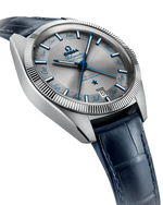 Load image into Gallery viewer, Cinturino in pelle marrone con fibbia ad ardiglione in acciaio, design classico ed elegante per l’Omega Constellation Globemaster Annual Calendar