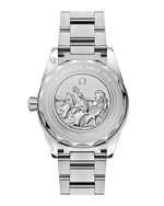 Load image into Gallery viewer, Cassa simmetrica in acciaio inox lucido e spazzolato da 41 mm con lunetta girevole unidirezionale in alluminio anodizzato blu