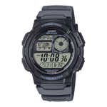 Load image into Gallery viewer, Orologio Casio AE-1000W-8AV digitale con quadrante grigio in stile strumento di pilotaggio e mappa del mondo