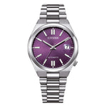 Load image into Gallery viewer, Orologio Citizen Tsuyosa NJ0200-50W unisex automatico con cassa acciaio 37 mm, quadrante viola con vetro zaffiro.