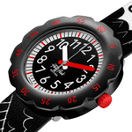 Load image into Gallery viewer, Dettaglio del cinturino nero in tessuto con chiusura ad ardiglione