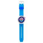 Load image into Gallery viewer, Swatch Neon Hielo SB01K400 - cassa trasparente - cinturino silicone azzurro e quadrante blu/argento