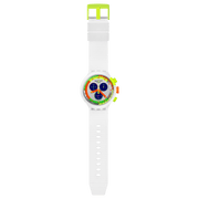 Swatch Neon Jelly SB02K100 - cinturino bianco e quadrante giallo, verde, arancione