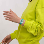 Load image into Gallery viewer, Swatch Paradise mist SS08G111 - cassa e quadrante azzurro - cinturino silicone - polso
