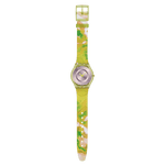 Load image into Gallery viewer, Swatch Paradise canopy SS08G112 - cassa gialla - cinturino silicone multicolor - quadrante argento