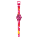 Load image into Gallery viewer, Swatch Paradise petals SS08P113 - cassa e quadrante rosa - cinturino silicone multicolor