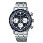 Load image into Gallery viewer, Cassa rotonda in acciaio inox da 38,7 mm con vetro Hardlex a forma di scatola e spessore 12,6 mm del Seiko Sport Chronograph SSB477P1