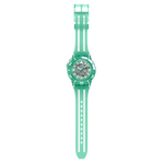 Load image into Gallery viewer, Swatch Medusae SSCU09L100 - cassa verde acqua - quadrante verde acqua trasparente - cinturino silicone verde acqua